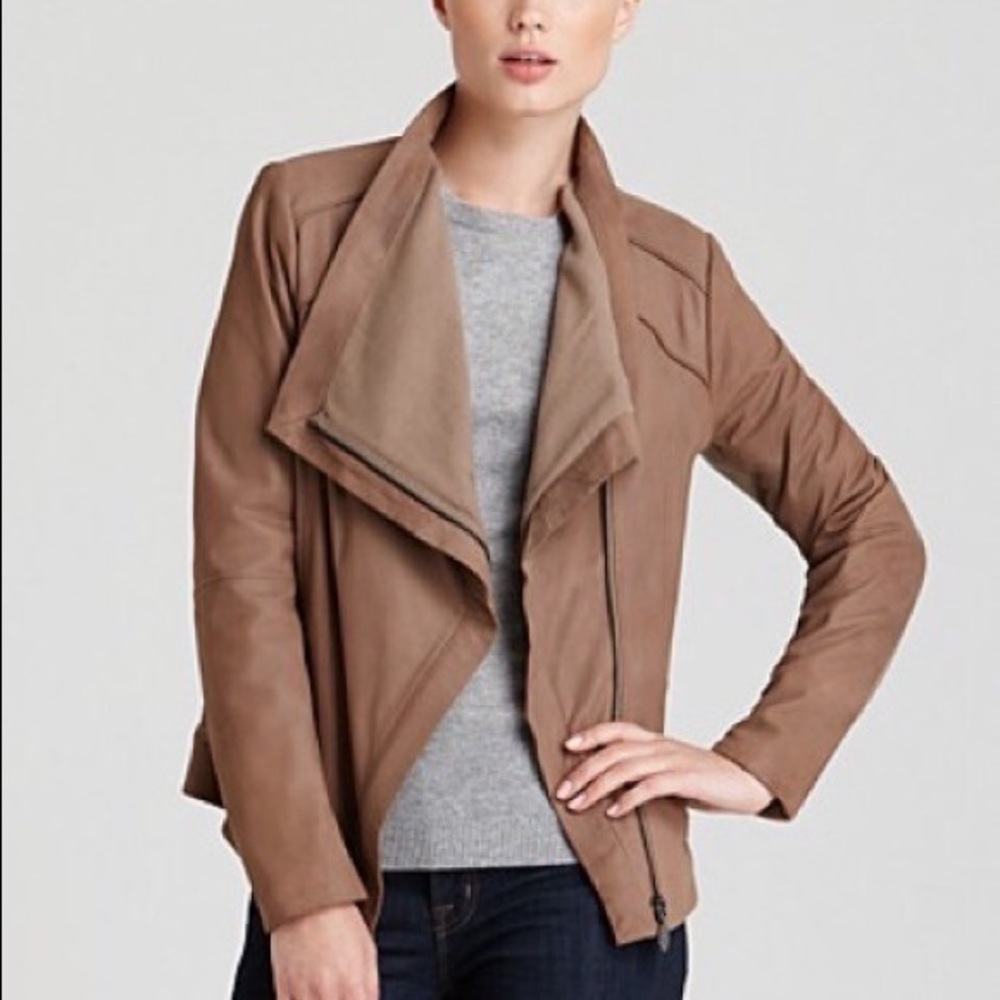 ELIE TAHARI Andreas Drape Front Brown, X-Large